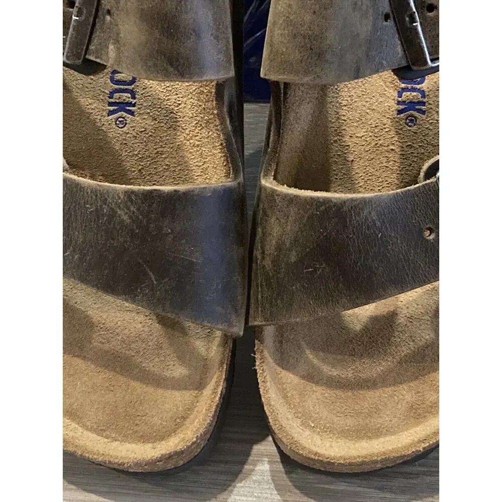Birkenstock Arizona Leather Sandal Khaki Brown 1019377 Women UK 40 US 9 Narrow - Picture 16 of 16